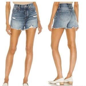 Free People We The Free Makai Cut Off Denim Shorts Size 27 Distressed Button Fly